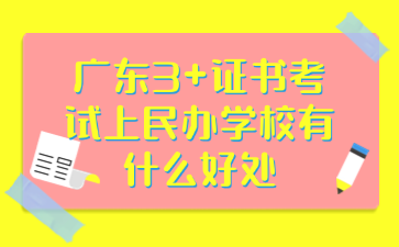廣東3+證書考試上民辦學(xué)校有什么好處
