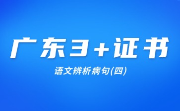 廣東3+證書語文辨析病句(四)