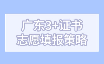 2025年廣東3+證書志愿填報