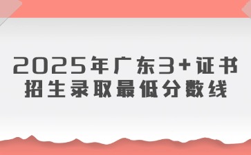 2025年廣東3+證書錄取分數
