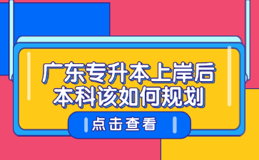 廣東專升本上岸后本科該如何規劃