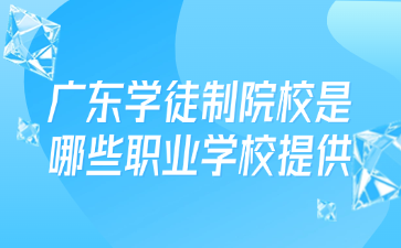 廣東學徒制院校是哪些職業學校提供